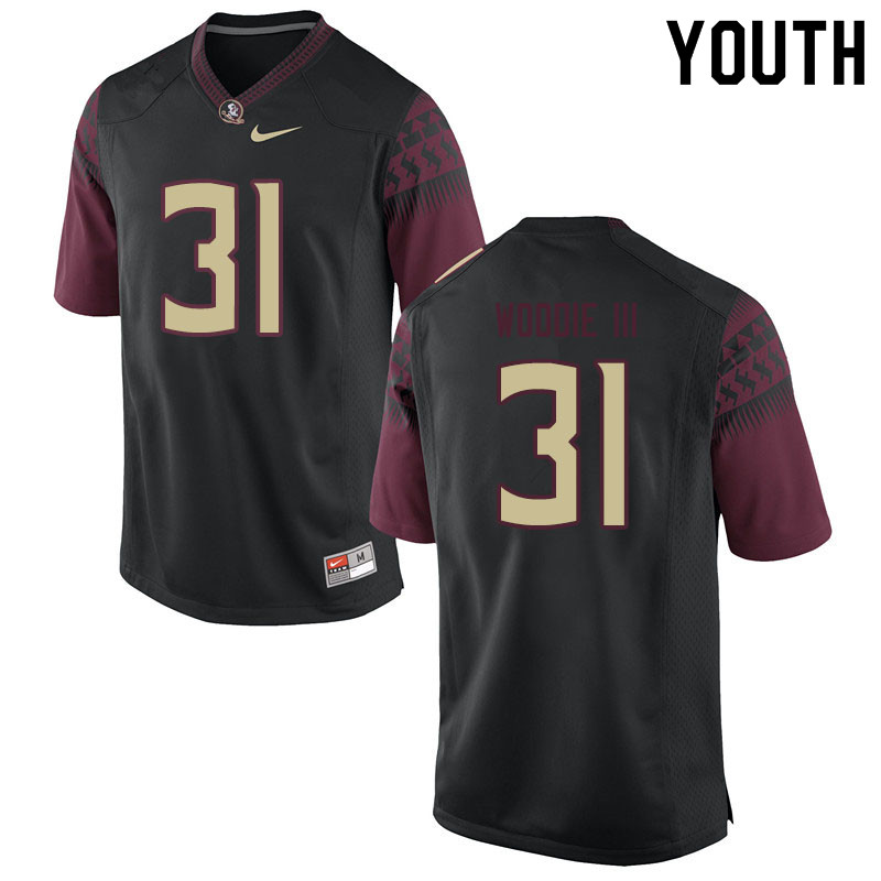 Youth #31 Raymond Woodie III Florida State Seminoles College Football Jerseys Sale-Black - Click Image to Close